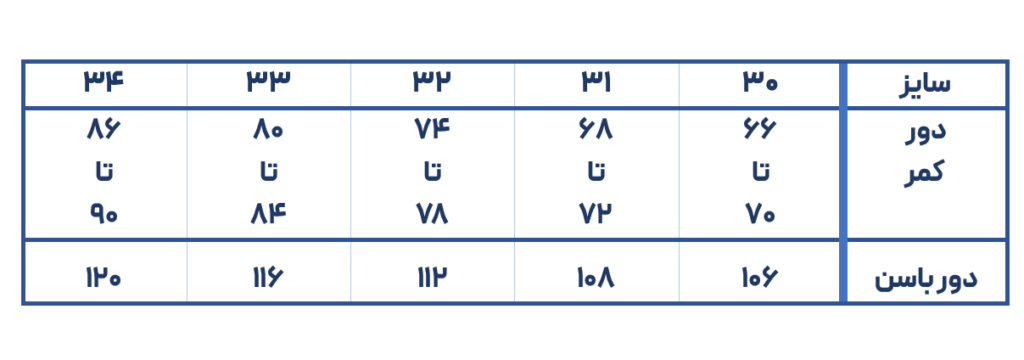 مراحل اندازه‌گیری شلوار جین زنانه