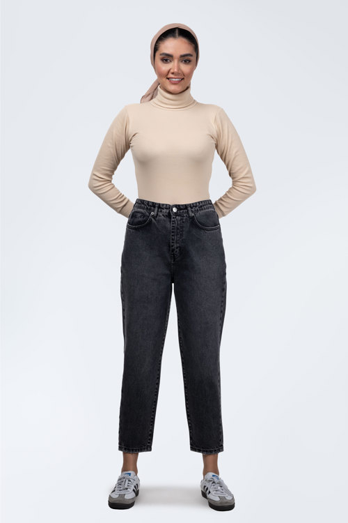 شلوار جین مام استایل (Mom style) پشت کش