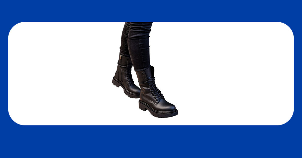 استایل شلوار جین مشکی با بوت