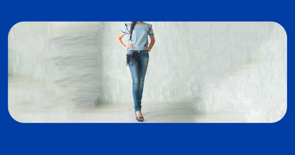 ترکیب شلوار جین با تاپ مجلسی