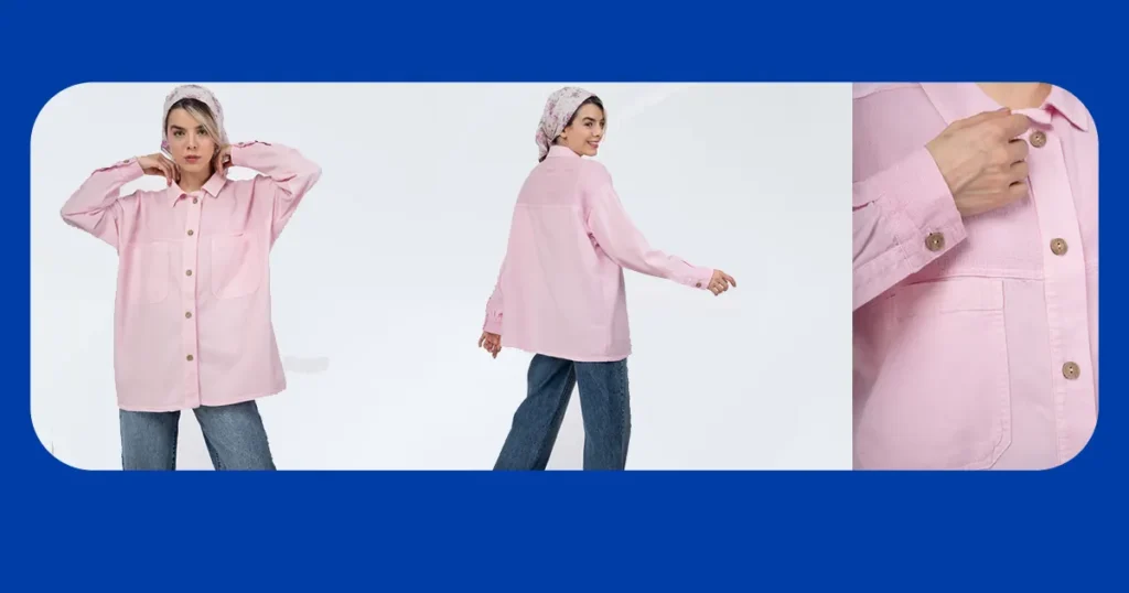 شومیز حصیری ترکیبی ساده