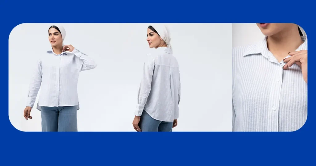 شومیز نخ پنبه راه راه