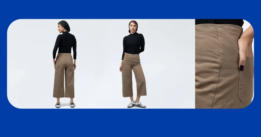 شلوار واید کتان