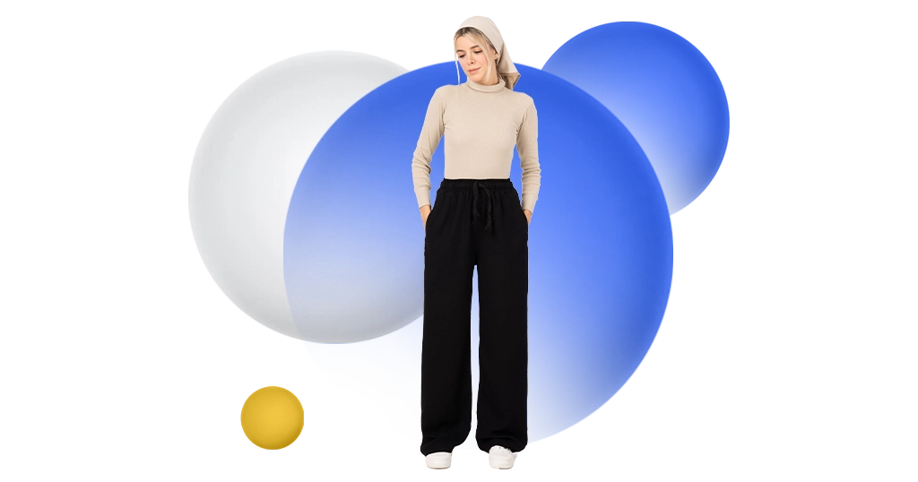 شلوار بگ فاق بلند