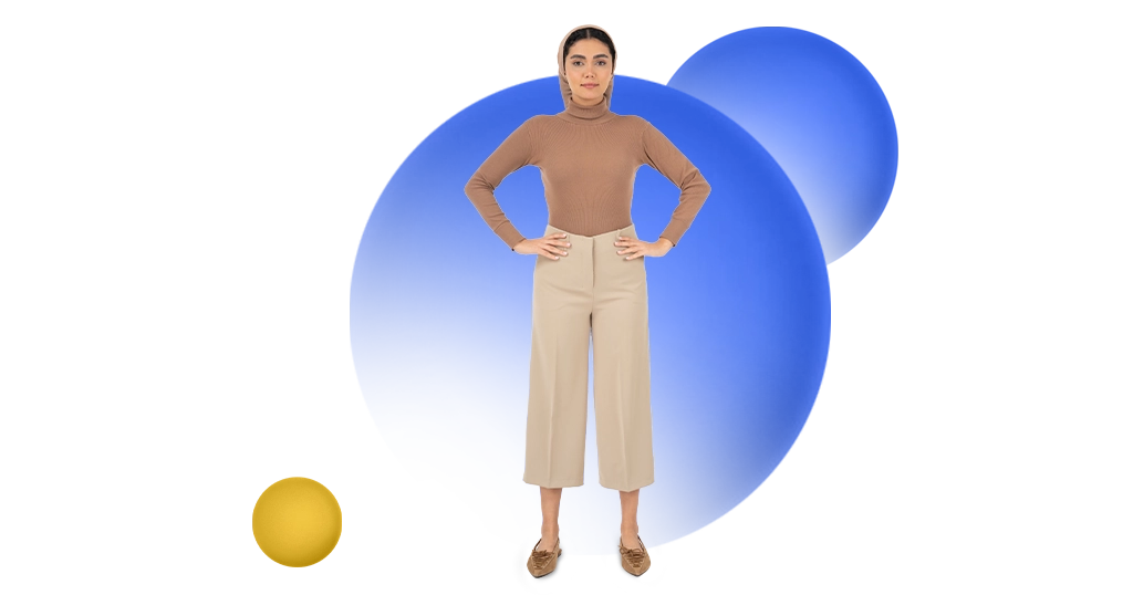 شلوار واید لگ کوتاه