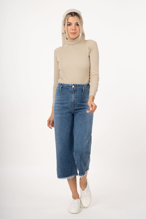 شلوار جین واید لگ (Wide Leg) کمر ساده