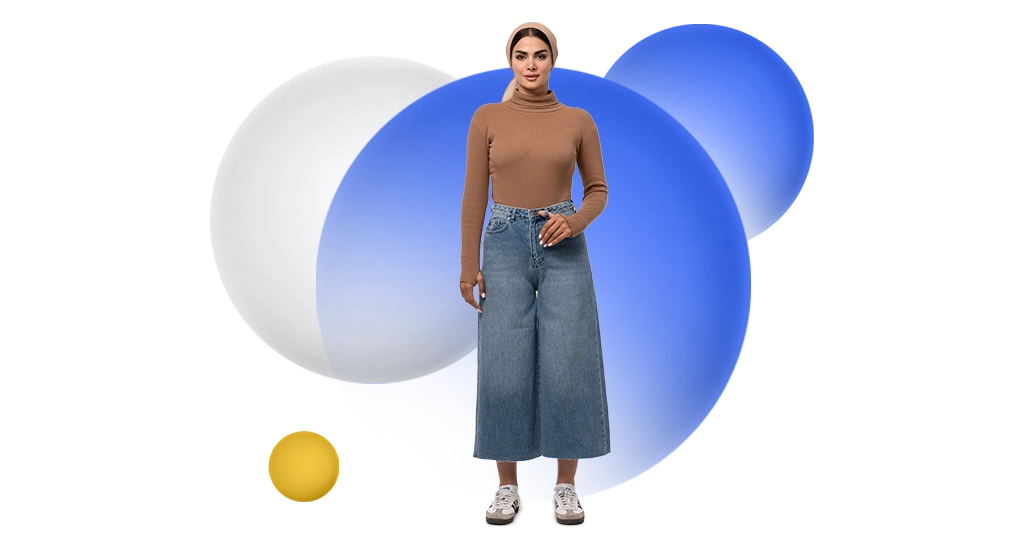 ست کردن شلوار واید لگ کوتاه