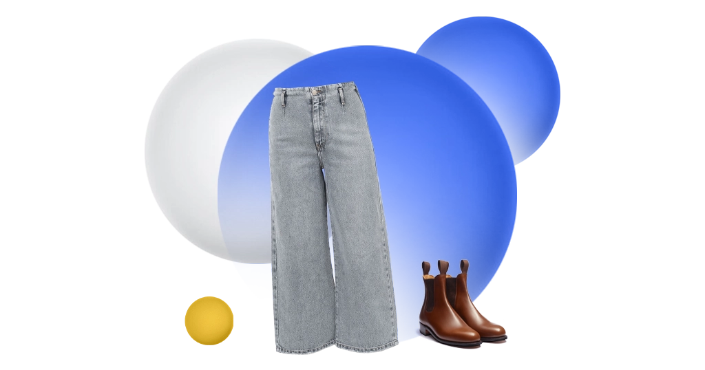 ست کردن نیم بوت با شلوار واید لگ کوتاه