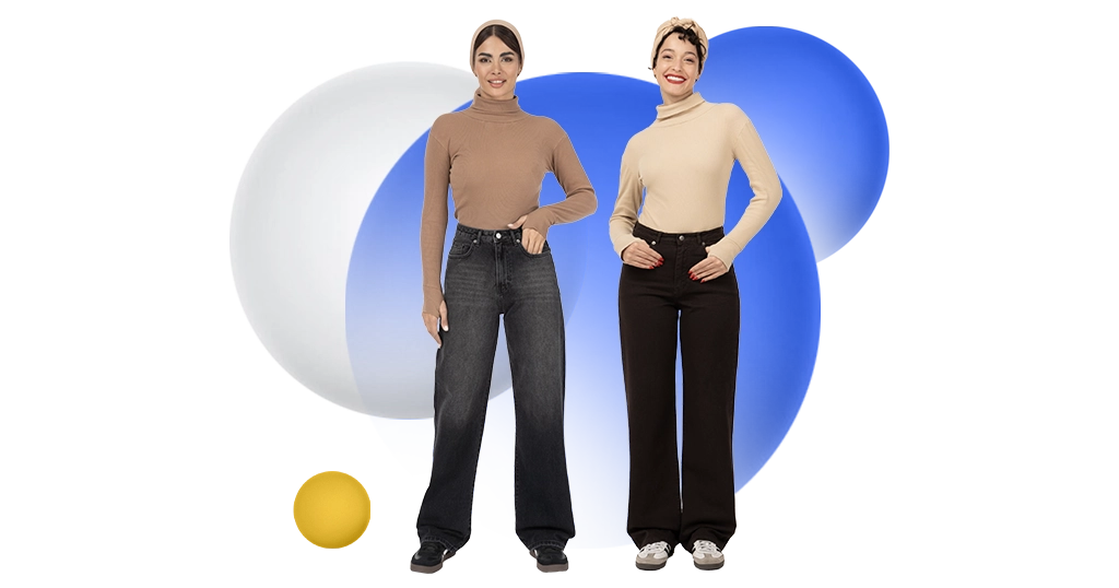 شلوار نیم بگ برای انواع اندام