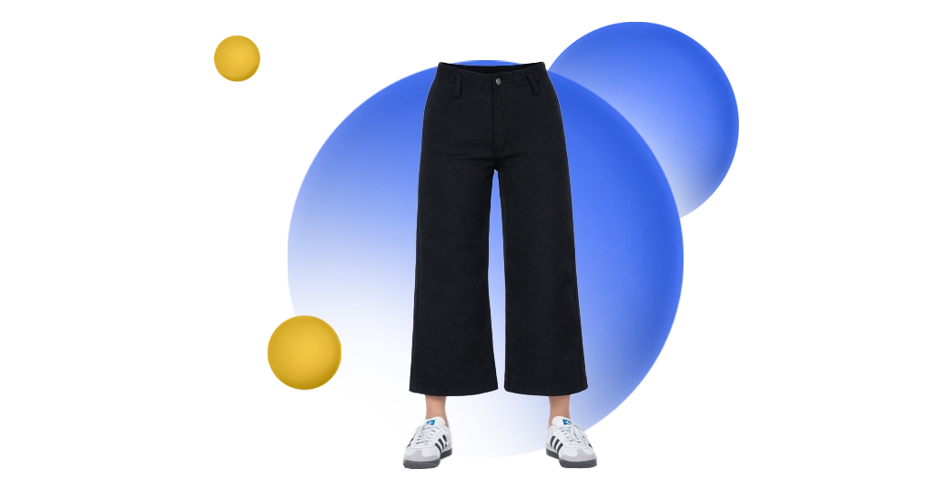 شلوار واید برای قد کوتاه